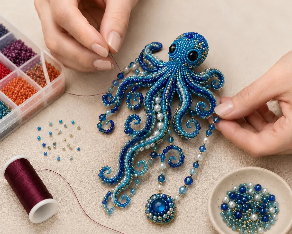 🌊 DIY Ocean Beaded Hand Bracelet Kit