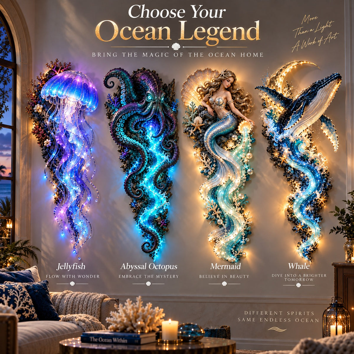 Ocean Legends Lighted Wall Decor Collection