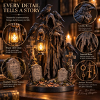 Raven Reaper Lantern Statue