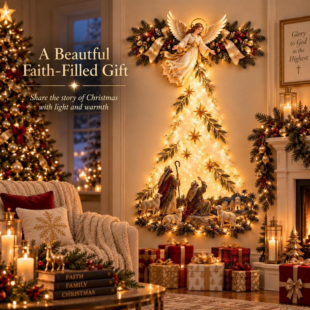 Angels Over Bethlehem Wall Light