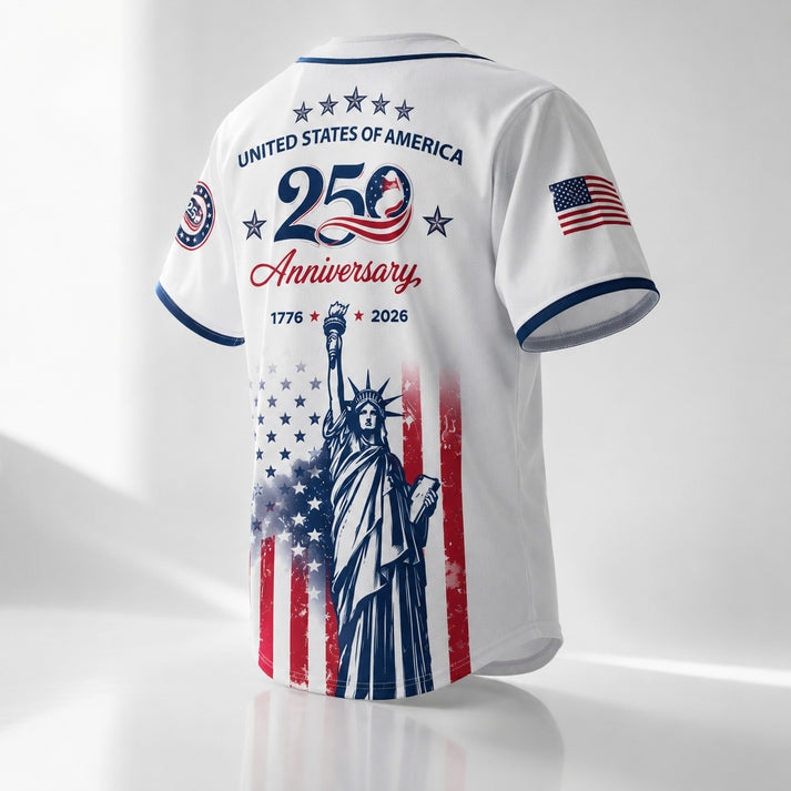 Patriotic Statue of Liberty 1776–2026 - USA 250th Anniversary Baseball Jersey Unisex Shirt
