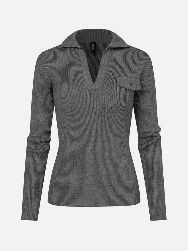 Yarn/Wool Yarn Casual Plain Buttoned Sweater