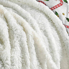 💖Christmas Festive Print Throw Blanket with Border