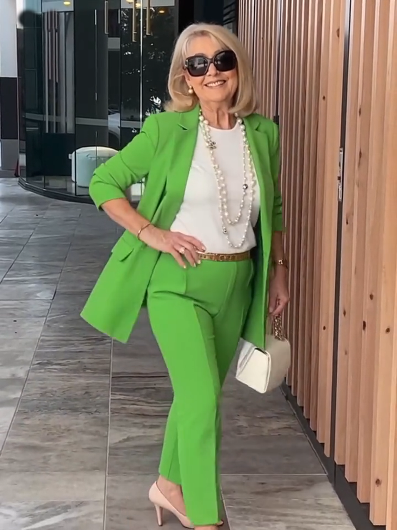 Two-Piece Suit Blazer Coat Pants Gorgeous Neutral Styles Suit