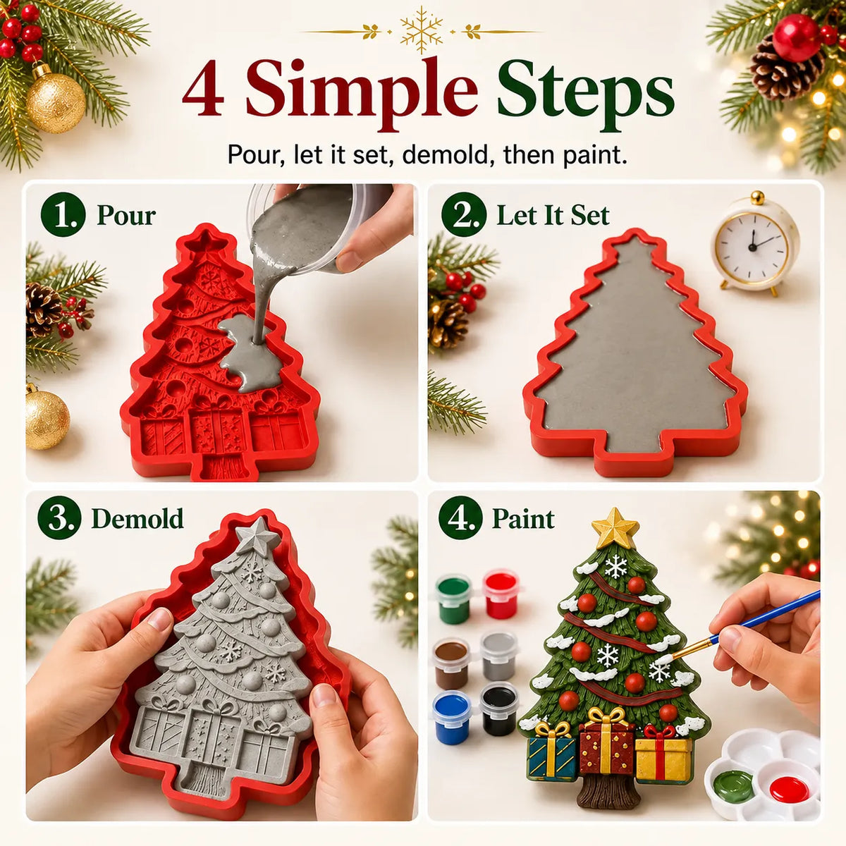 🎄Reusable Christmas Tree DIY Casting Mold