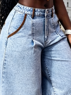Plain Casual Denim Shorts
