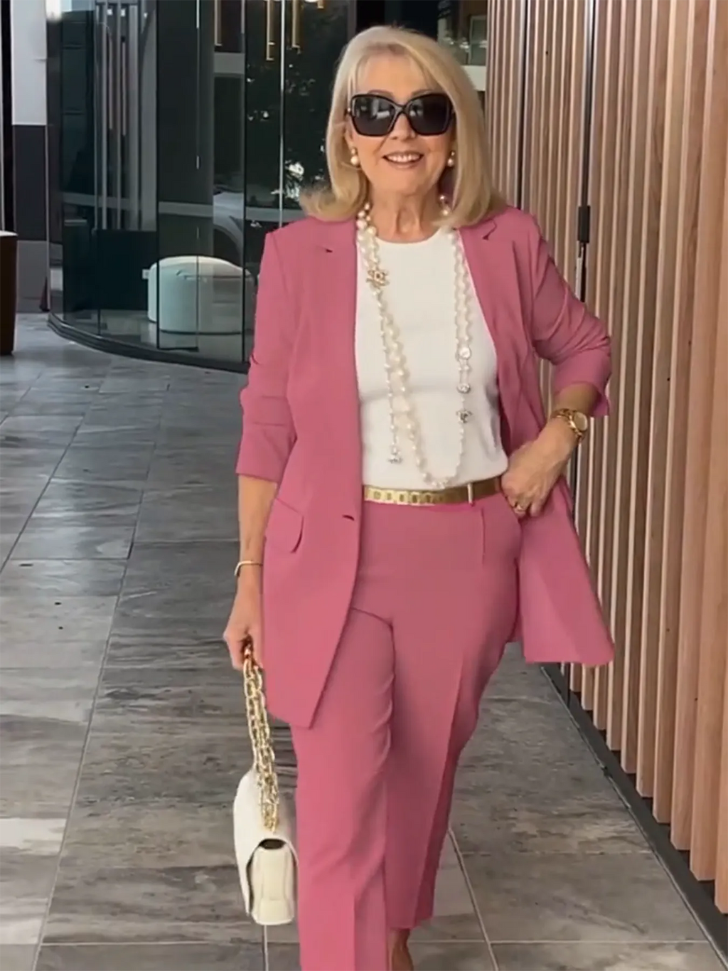Two-Piece Suit Blazer Coat Pants Gorgeous Neutral Styles Suit