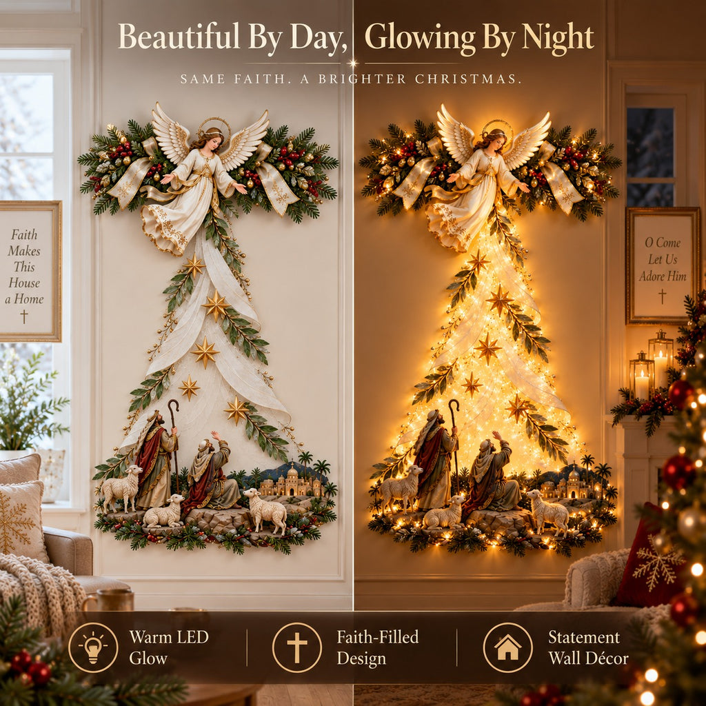 Angels Over Bethlehem Wall Light