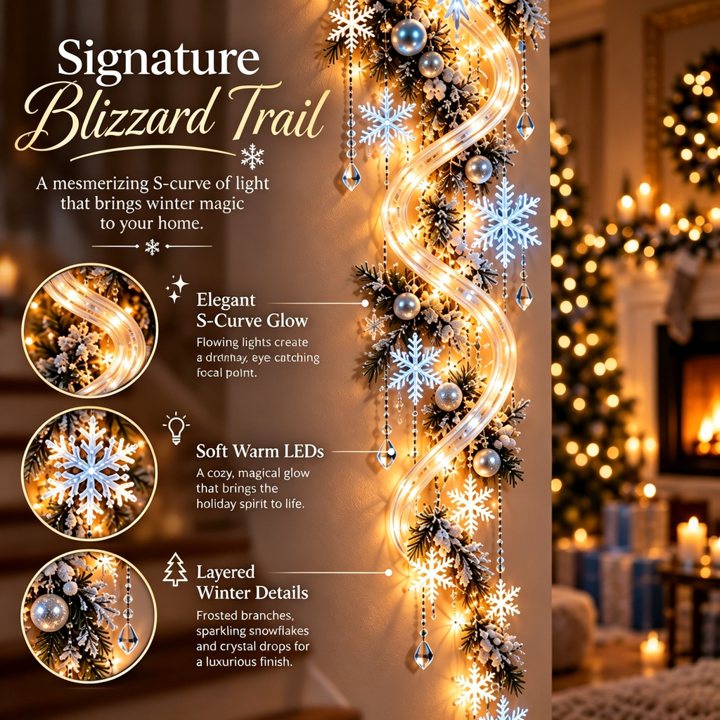 Blizzard Trail Snowflake Wall Light