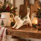 🐈🎄 Woodland Christmas Cat Figurine--a cosy little woodland friend for your holiday home