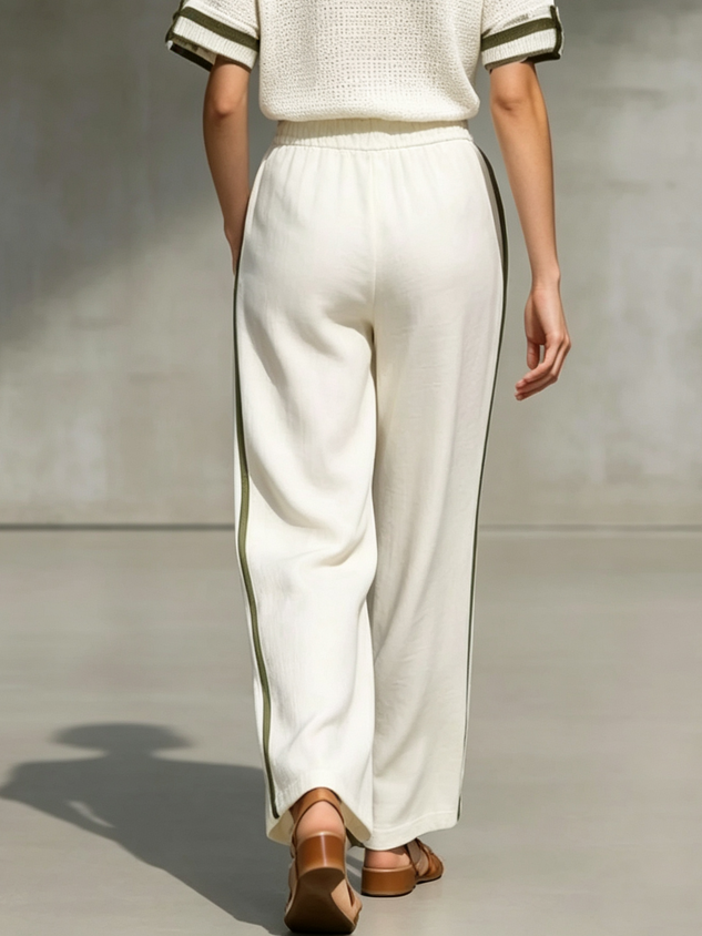 Casual Plain Split Joint Straight Pants