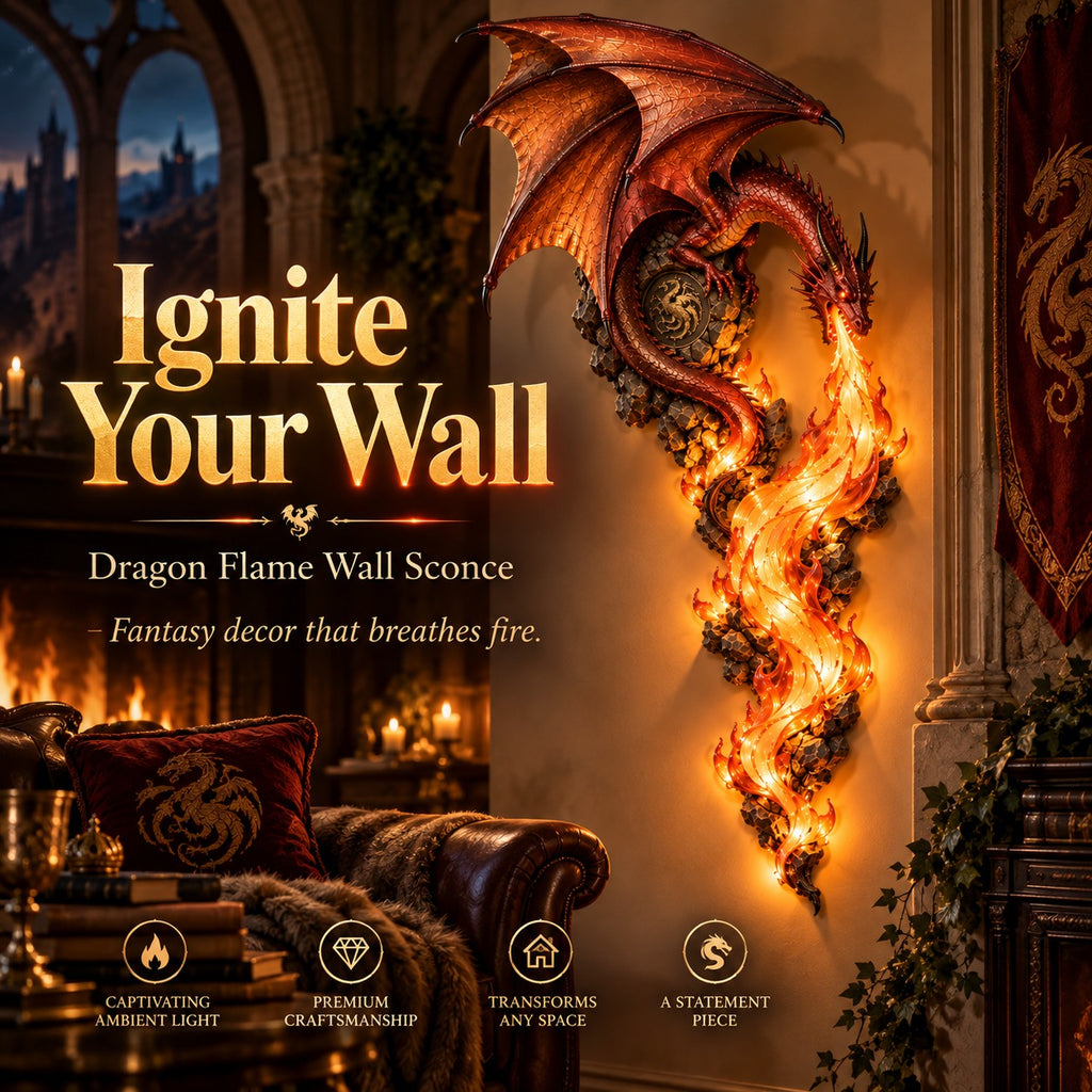 Dragonfire Guardian Plug-In Wall Sconce