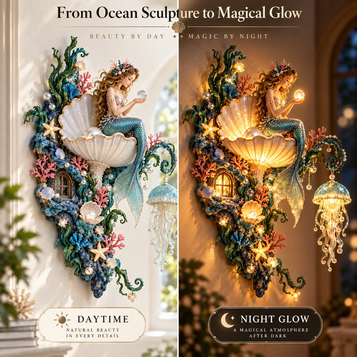 Mermaid Pearl Wall Light