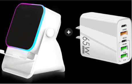 ⏳LAST DAY SALE ONLY ￡13.99!!✨🎅📱 5-in-1 Wireless Speaker Stand – Induction Audio & Phone Holder 🎵💡