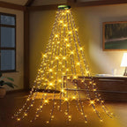🔥Waterproof Christmas Tree Waterfall Lights with Ring