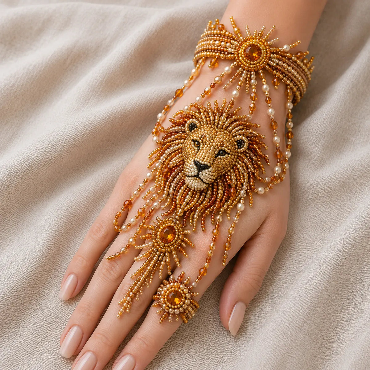 Zodiac DIY Beaded Hand Bracelet Kit – Create Your Celestial Wearable Art