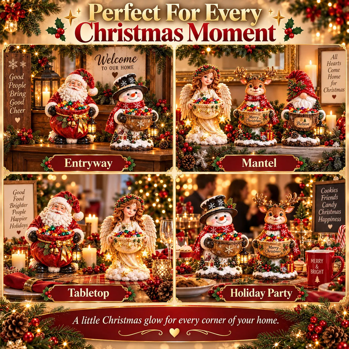 Light-Up Christmas Treat Holder – 5 Festive Designs for Candy, Holiday Parties & Home Decor