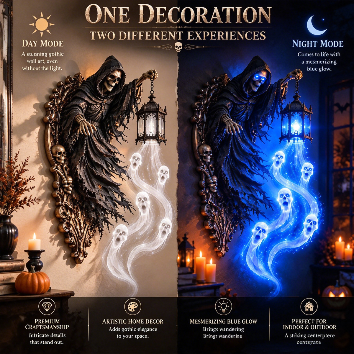 Grim Reaper Soul Lantern Wall Lamp