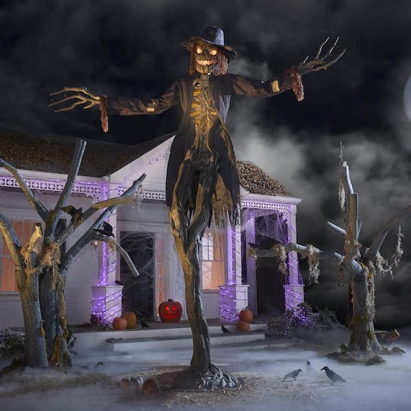 15 ft. Gruesome Grounds Giant-Sized Animated LED Worricrow H10