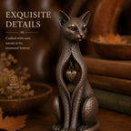 🐱Heritage Heart Sphynx Sculpture – Vintage Iron Cat Accent for Timeless Interiors