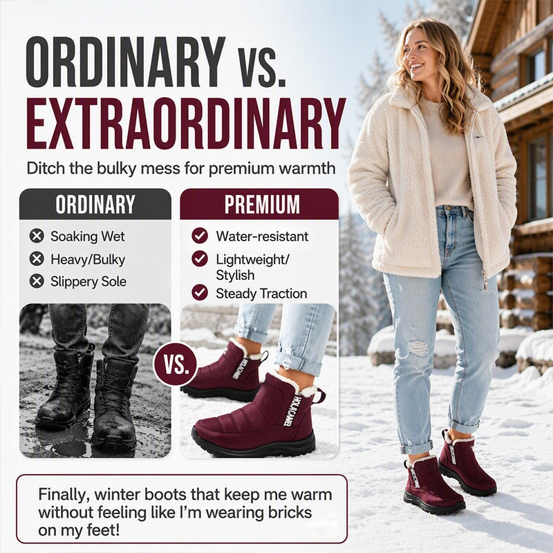 ⏳LAST DAY SALE ONLY￡17.99!!❄️Women’s Lightweight Winter Boots – Waterproof, Non-Slip & Plush-Lined for All-Day Warmth & Style👢✨