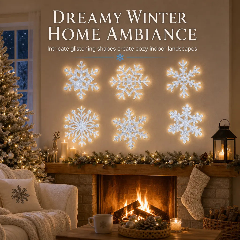 🔥LAST DAY SALE ONLY￡5.99!💞50K+ SOLD!❄️Glowing Snowflake Night Light Wall Stickers