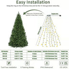 🔥Waterproof Christmas Tree Waterfall Lights with Ring