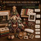 ✝️ Beginner-Friendly Tree of Faith 3D Quilted Christmas Tree Sewing Kit | Complete Kit with Coordinated Fabrics, Beads & Step-by-Step Guide Included 💕