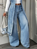 Casual Distressing Plain Jeans