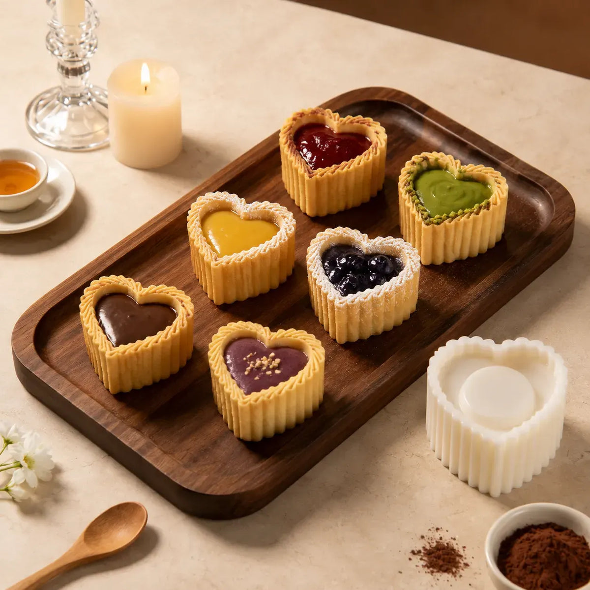 🍪 6-Shape Hand-Press Pastry Mold Set