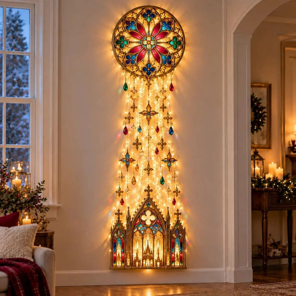 Cathedral Stained Glass Hanging Light