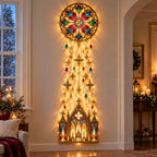 Cathedral Stained Glass Hanging Light