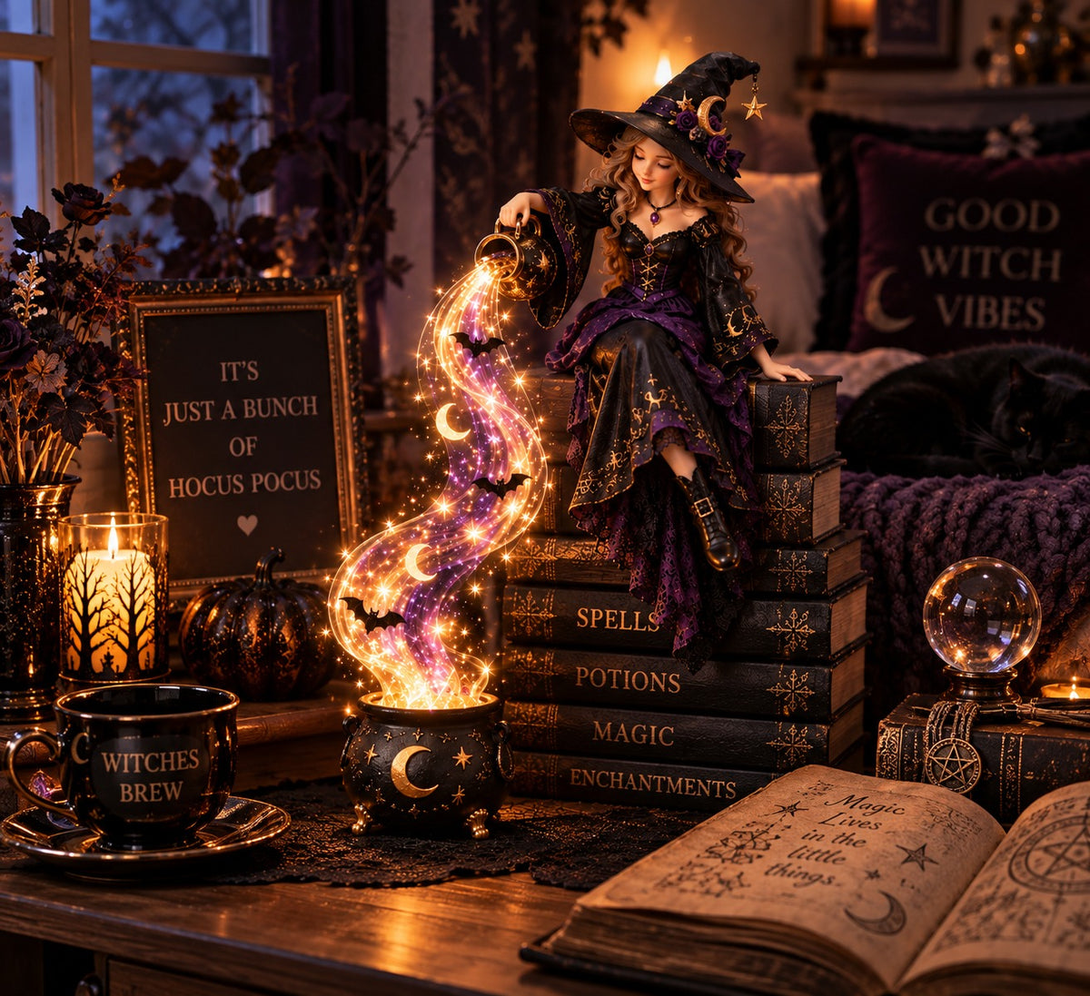 Enchanted Bookcase Shelf Light Collection