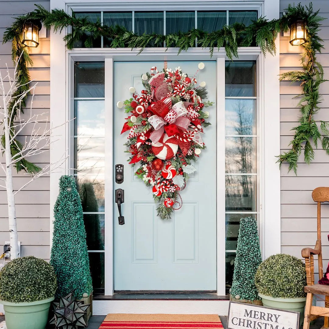 Candy Cane Christmas Wreath🍭