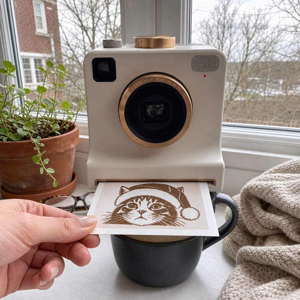 Instant Coffee Art Stencil Camera