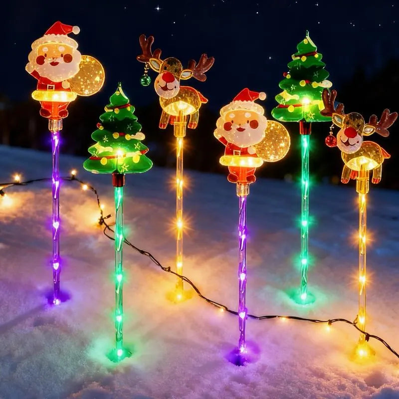 🎄🎁6-Pack Solar Christmas Decorative Lights