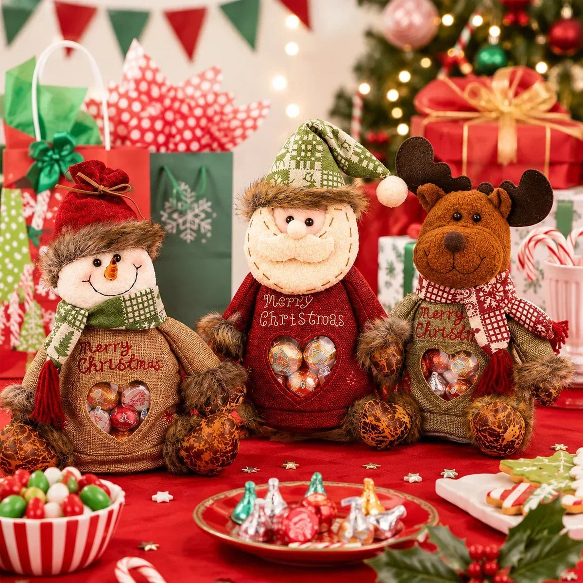 ⏳LAST DAY SALE ONLY ￡11.99!!✨🎅Christmas Gift Bags Zipper Design🎁