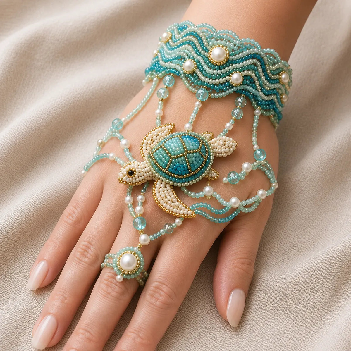 DIY Beaded Hand Bracelet Kit – Create Your Own Wearable Art