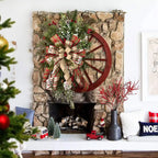 Winter Wreath-Farmhouse Wagon Wheel