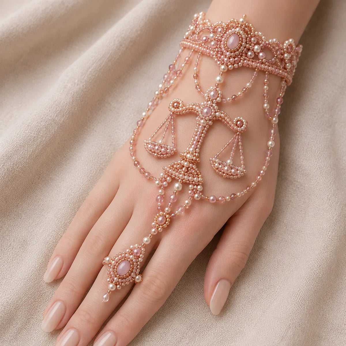 Zodiac DIY Beaded Hand Bracelet Kit – Create Your Celestial Wearable Art