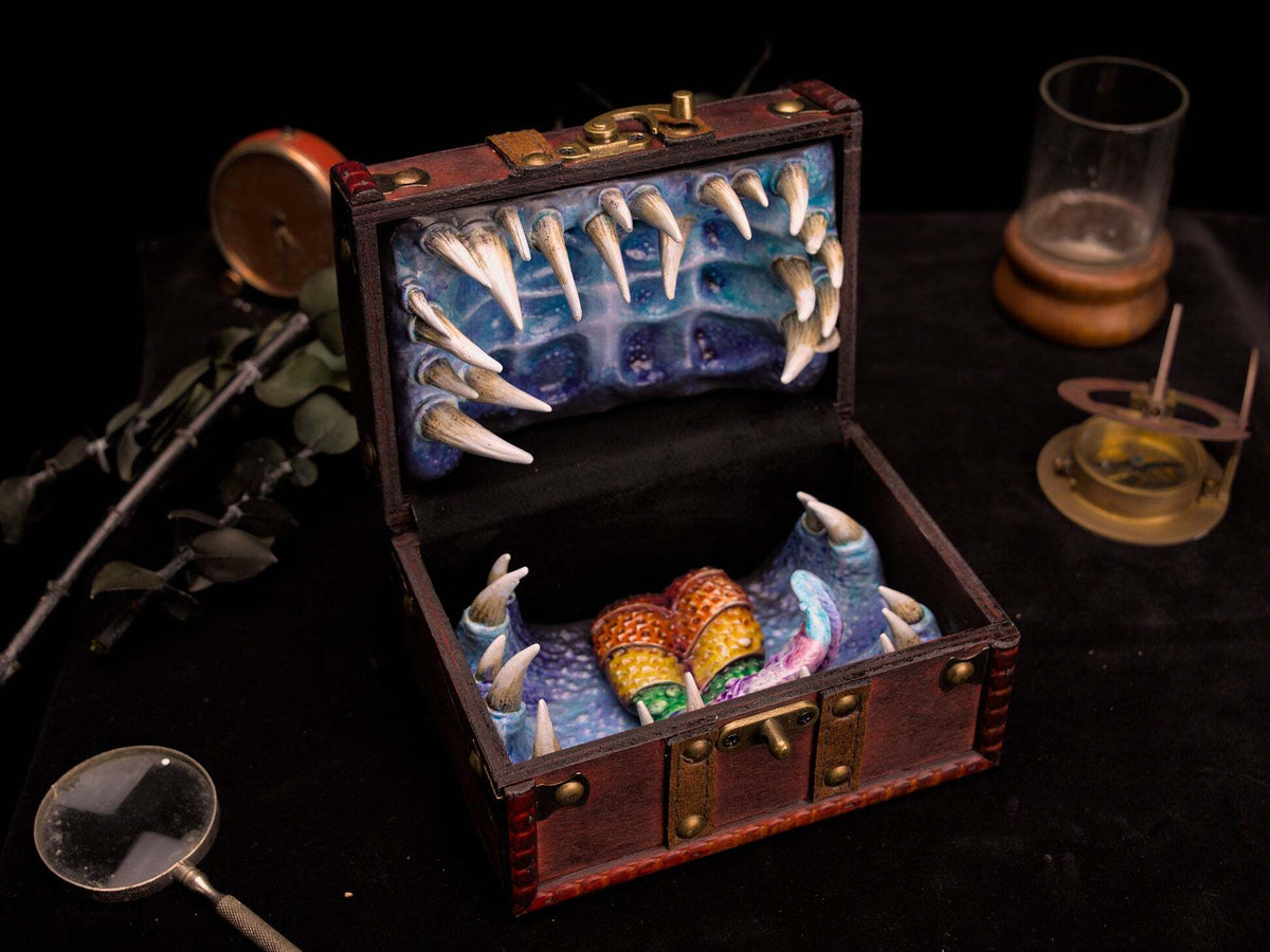 Mimic Chest Lockable Fantasy Dice Box