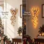 ✨Last Day 49% OFF✨Guardian Angel Starfall CascadeTM – Lighted Faith & Blessing Christmas Wall Decor✨