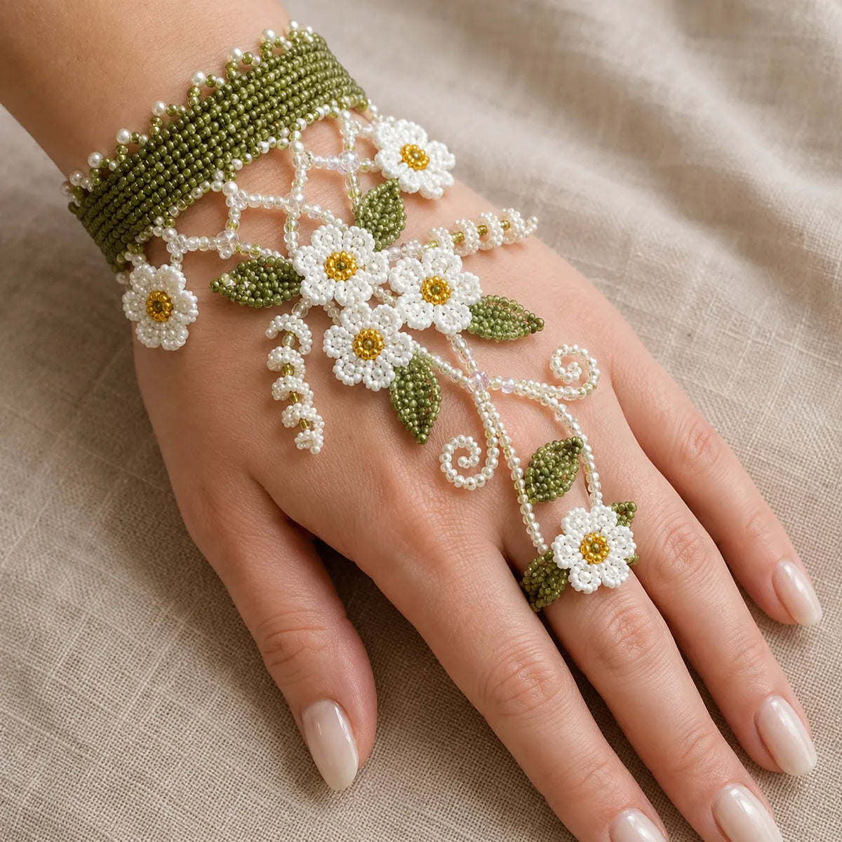 DIY Beaded Hand Bracelet Kit – Create Your Own Wearable Art