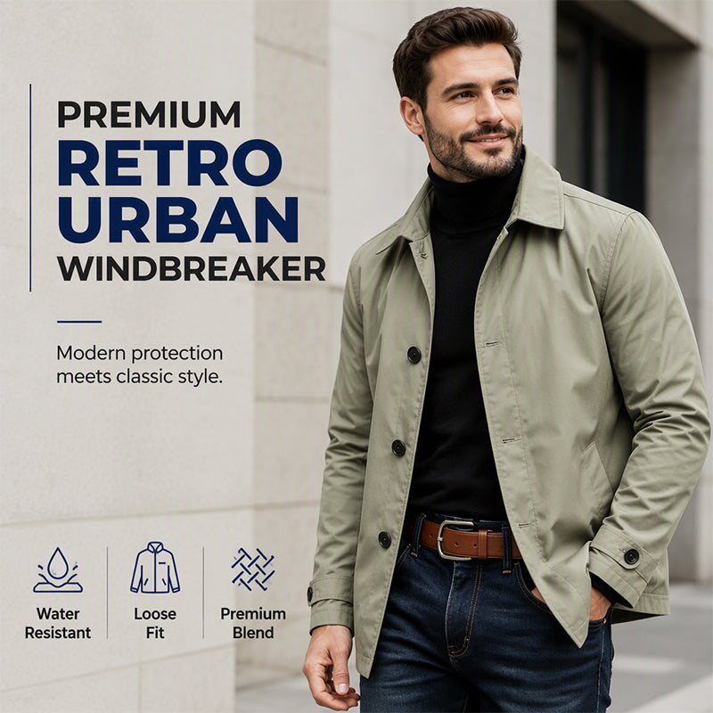 🔥LAST DAY SALE 70% OFF👍✨Men's Waterproof Mid-Length Trench Coat【FREE SHIPPING】