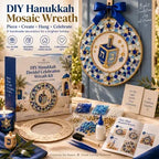 🕎 Beginner-Friendly Hanukkah Mosaic Wreath DIY Kit