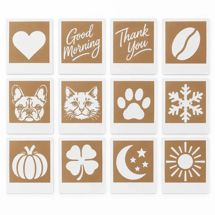 Instant Coffee Art Stencil Camera