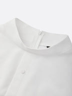Elegant Linen Sleeveless Vest Stand Collar Asymmetrical Hem Office Wear