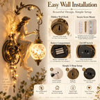 Enchanted Fairy Blossom Lantern Wall Light