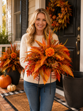 Autumn Harvest Floral Garden Stake Arrangement