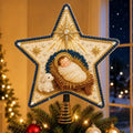 ⭐ Christian Faith Nativity Pearl Diamond Art Tree Topper Kit – Handcrafted Christmas Keepsake & Holiday Decor